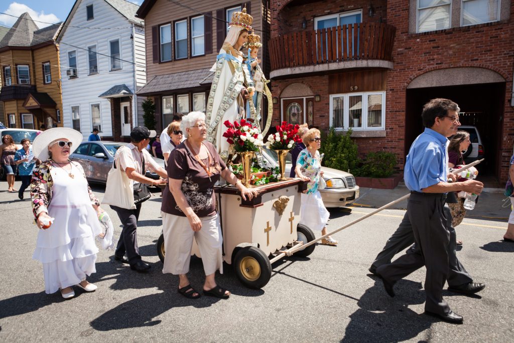 Procession of the Blessed Virgin to Our Lady of Mt. Carmel Newark by NYC photojournalist, Kelly Williams