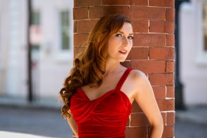 A Valentine's Day pin up photography shoot in Ybor City by NYC pin up photographer, Kelly Williams