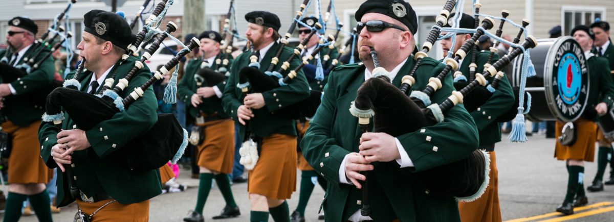 Bagpipers at the Queens County St. Patrick's Day Parade, by NYC photojournalist, Kelly Williams
