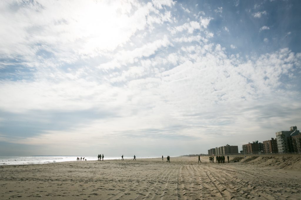 The beach at the Rockaways, by NYC photojournalist, Kelly Williams