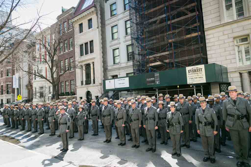 State police at the 2016 St. Patrick's Day Parade in NYC by photojournalist, Kelly Williams