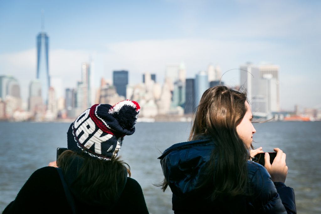 Tourists on the Staten Island Ferry, by NYC photographer, Kelly Williams