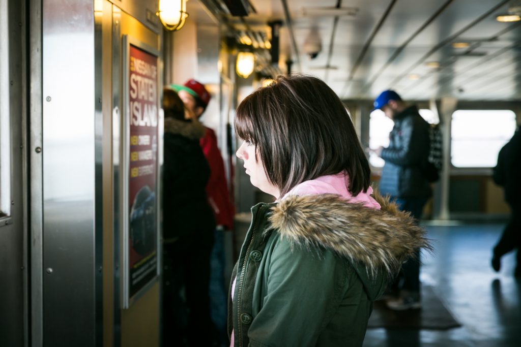 On the Staten Island Ferry, by NYC photographer, Kelly Williams