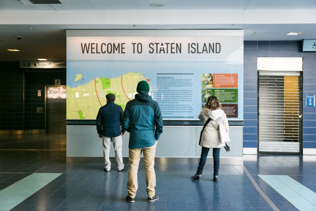 At the Staten Island Ferry terminal in St. George, by NYC photographer, Kelly Williams