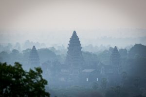 View of Angkor wat from Phnom Bakheng for an Angkor Wat temple guide