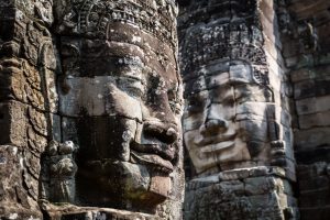 Faces of Bayon Temple for an Angkor Wat temple guide