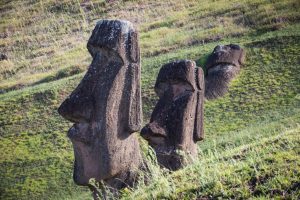 Moai statues at Rano Raraku for an Easter Island travel guide