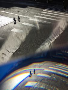 NYC street photography using a prism