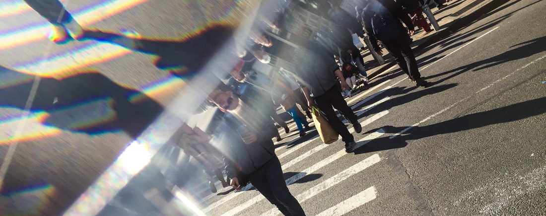 NYC street photography using a prism