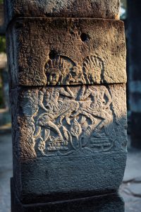 Relief sculpture for an Angkor Wat temple guide