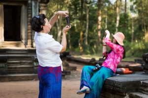 Tourists at Thommanon Temple for an article on Angkor Wat travel tips
