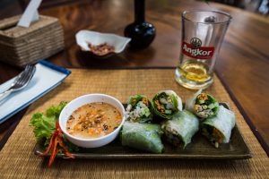 Spring roll for an article on Siem Reap travel tips