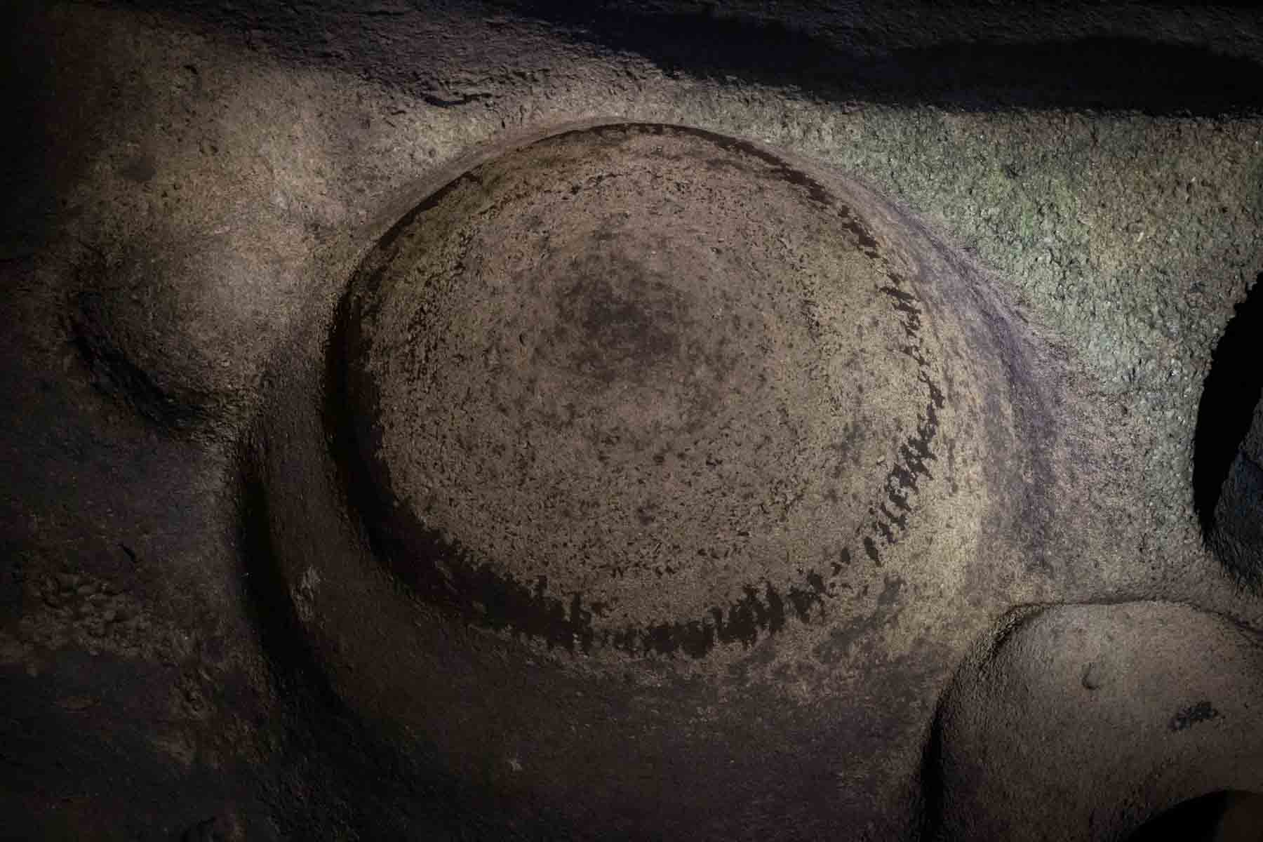 Solution domes in the ceiling of Cascade Caverns for an article entitled, ‘Visiting Boerne, Texas: Everything You Need to Know’