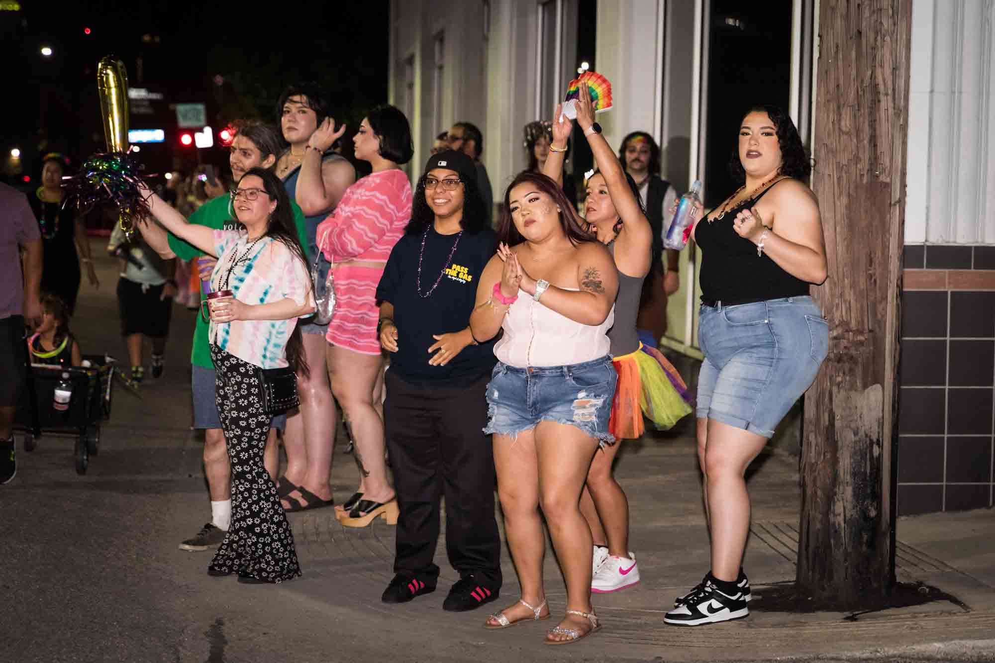 San Antonio gay pride parade photos of people cheering on the parade